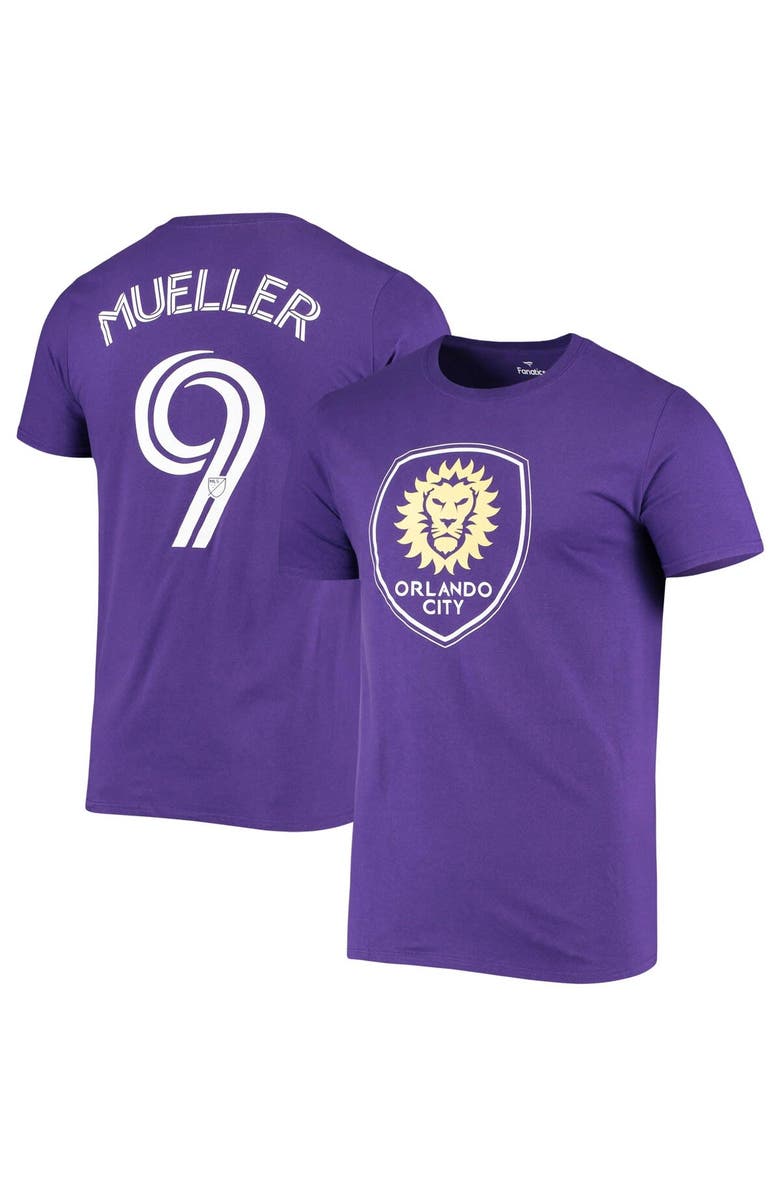 FANATICS Men's Fanatics Branded Chris Mueller Purple Orlando City SC Authentic Stack T-Shirt, Main, color,