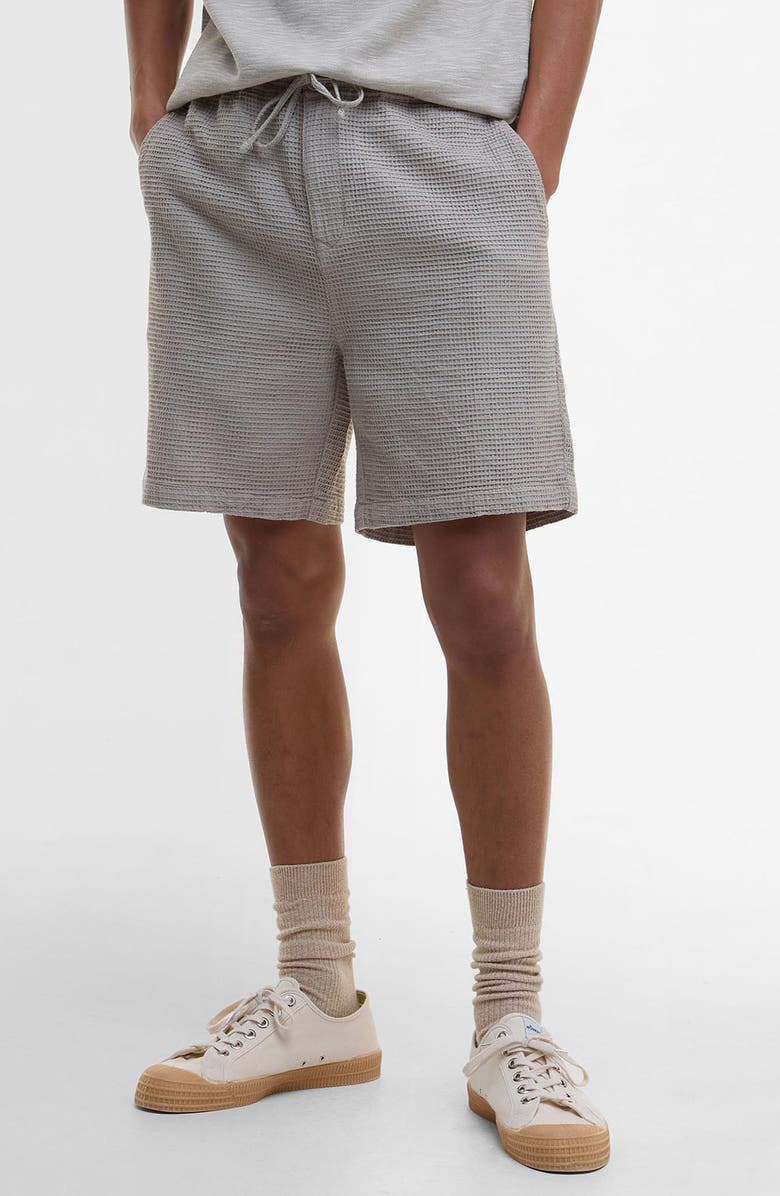 Barbour Sandwood Waffle Stitch Shorts, Main, color, Concrete