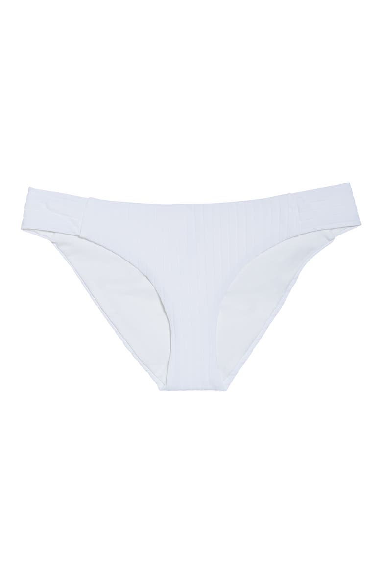 Loreto Ribbed Bikini Bottoms, Alternate, color, WHITE