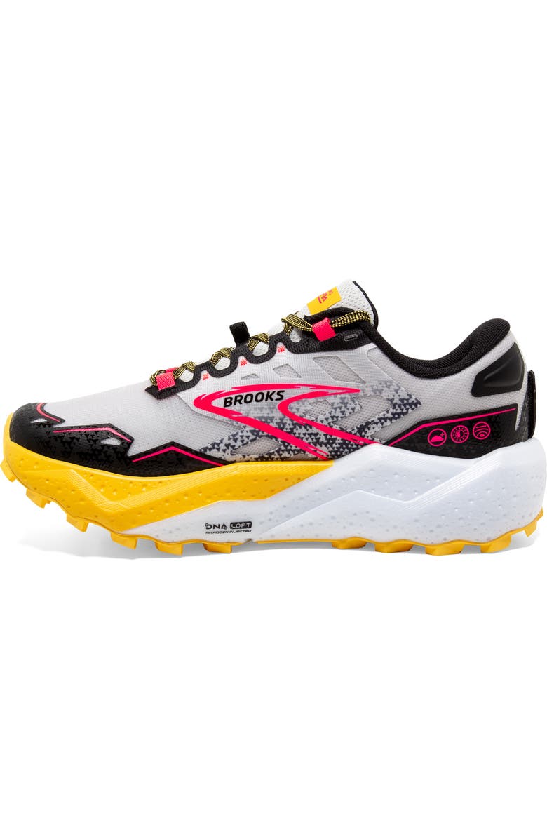 Brooks Caldera 7 Trail Running Shoe, Alternate, color, Lunar Rock/Lemon Chrome/Black