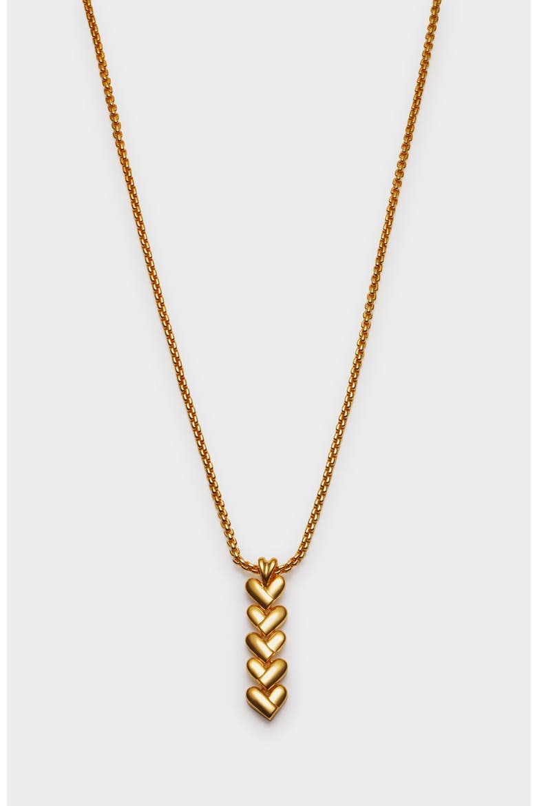 Heart Link Necklace, Main, color, Gold
