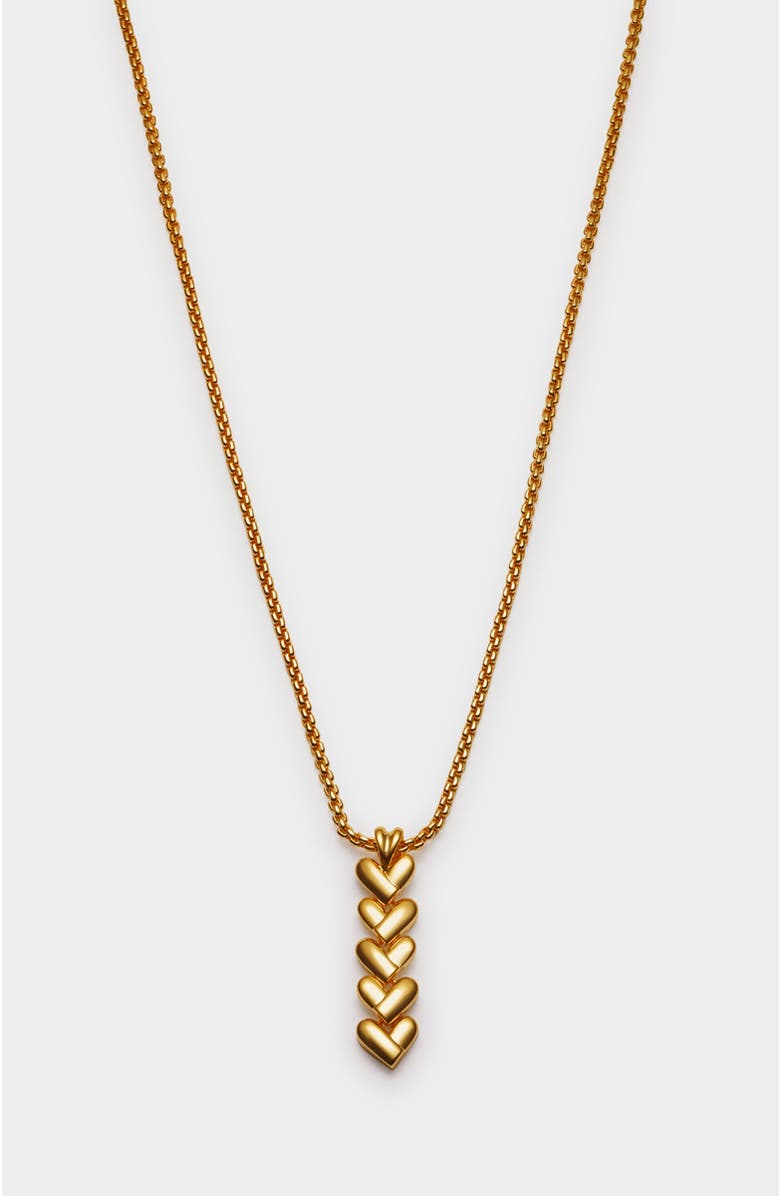 Katie Loxton Heart Link Necklace, Main, color, Gold Coated