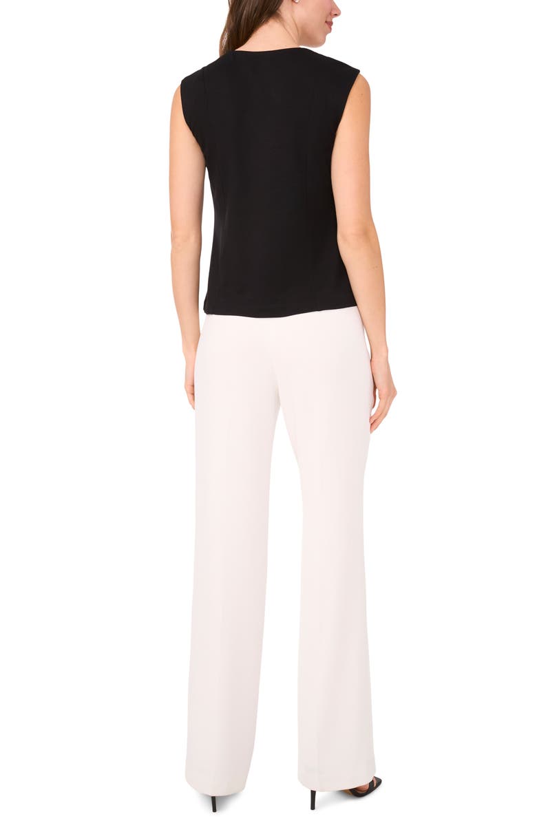 Halogen<sup>®</sup> Seamed Notch Neck Ponte Shell, Alternate, color, Rich Black 060