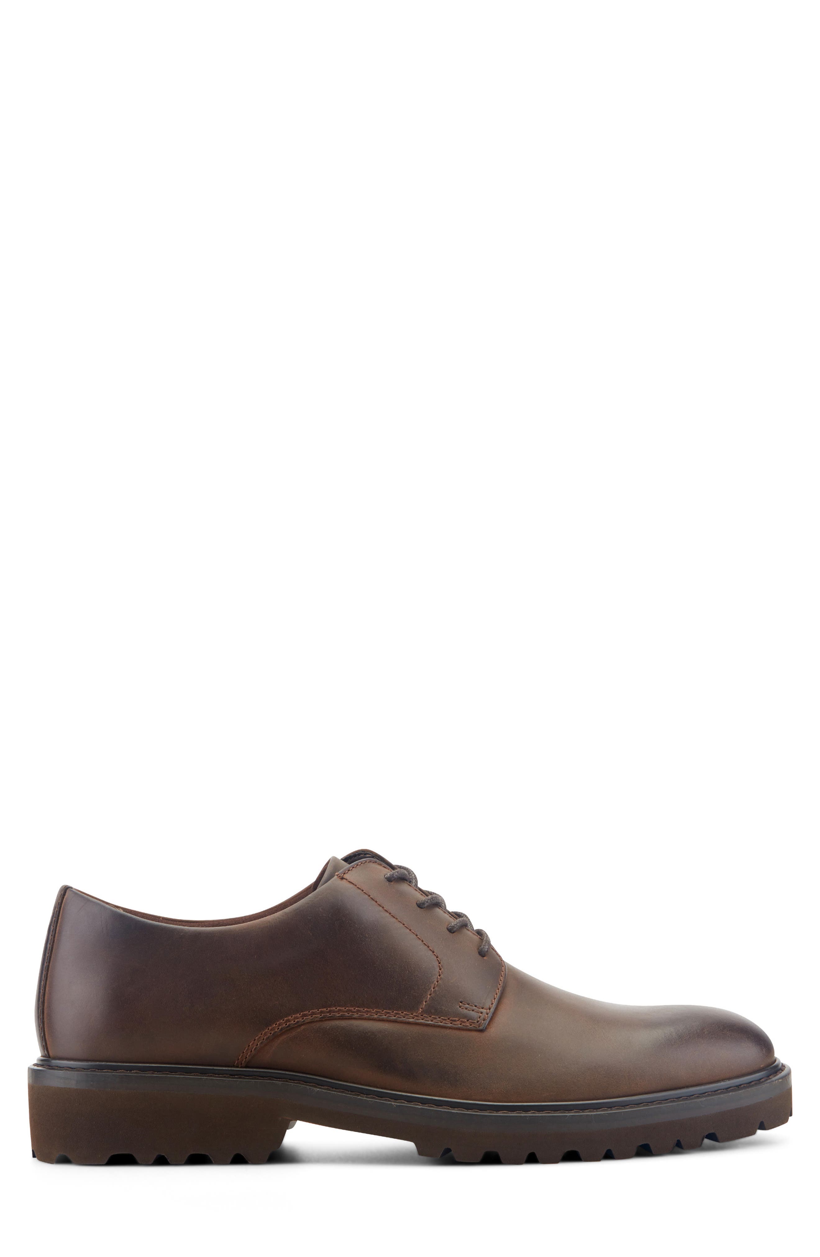 Max Leather Plain Toe Derby, Alternate, color, DARK BROWN LEATHER