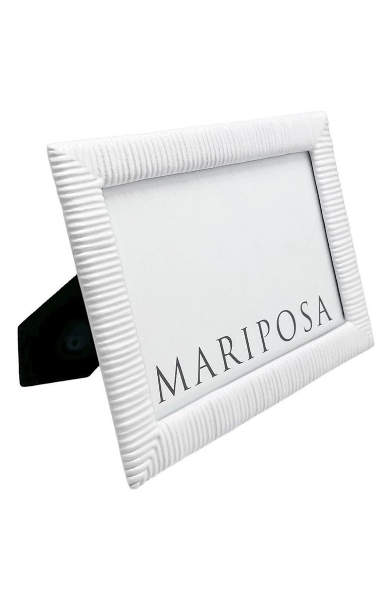 Mariposa Woven Texture 4 x 6-Inch Picture Frame, Alternate, color, White