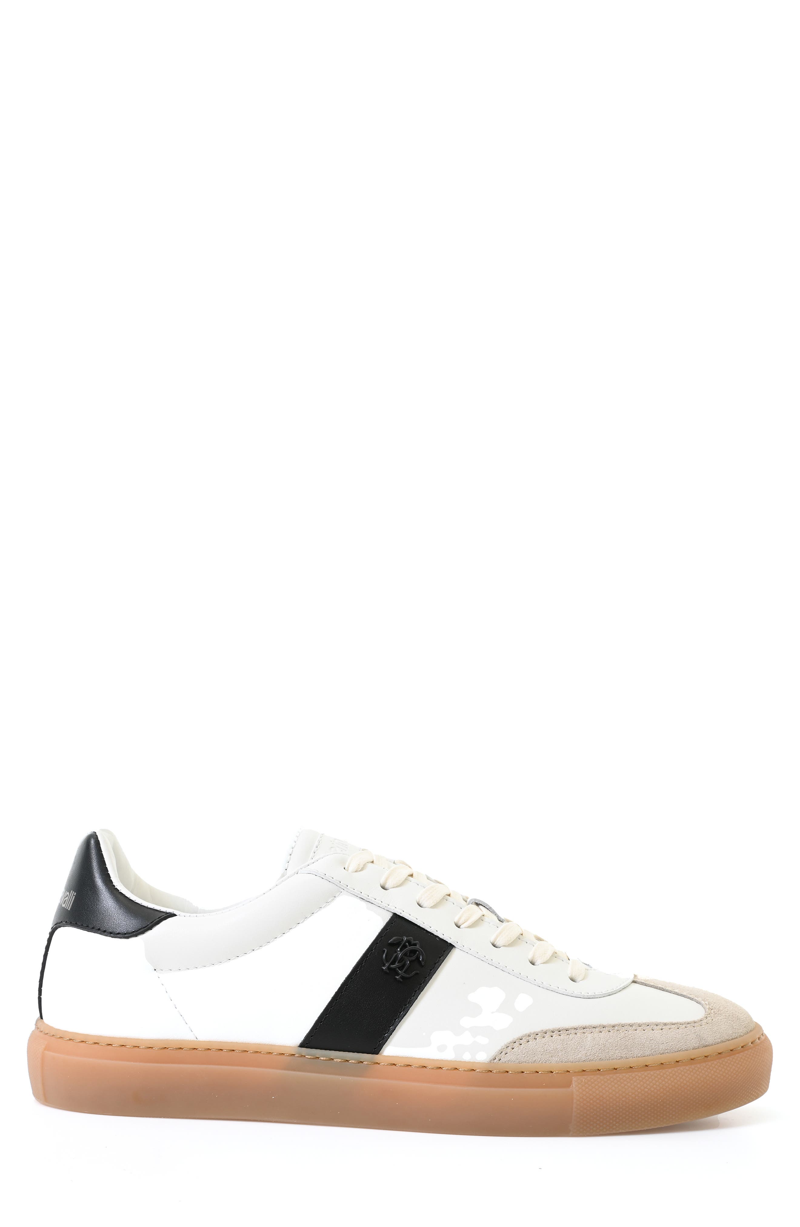 Roberto Cavalli Low Top Sneaker, Alternate, color, White/ Ivory Black