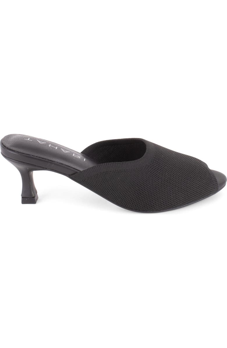 Tahari Maui Peep Toe Kitten Heel Slide Sandal, Alternate, color, Black