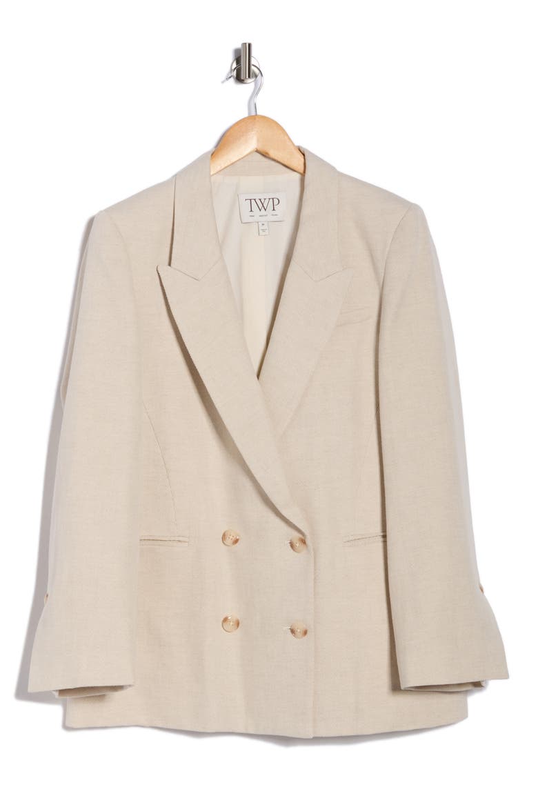Tabitha Double Breasted Blazer, Alternate, color, NATURAL
