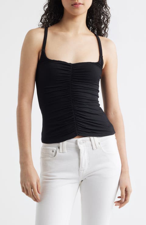 Shimmer Shimmer Ruched Crossback Camisole