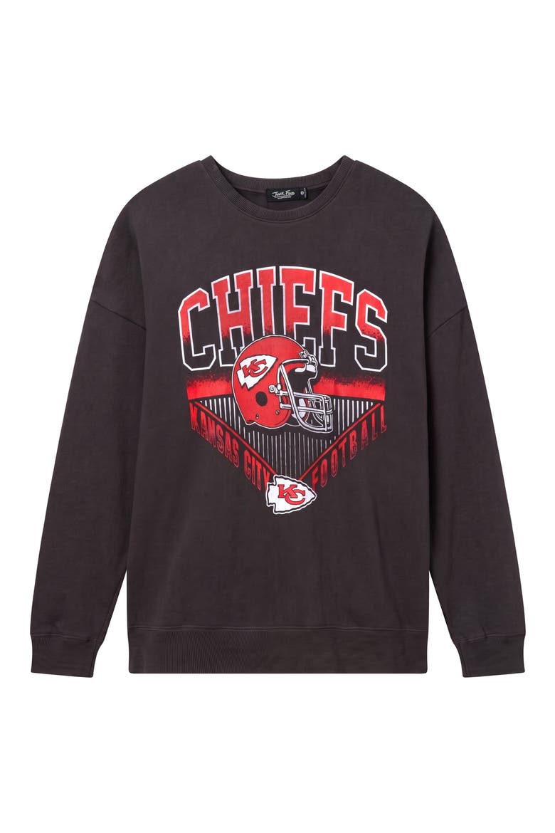 Kansas City Chiefs Drop Shoulder Cotton Sweatshirt, Main, color, VINTAGE BLACK
