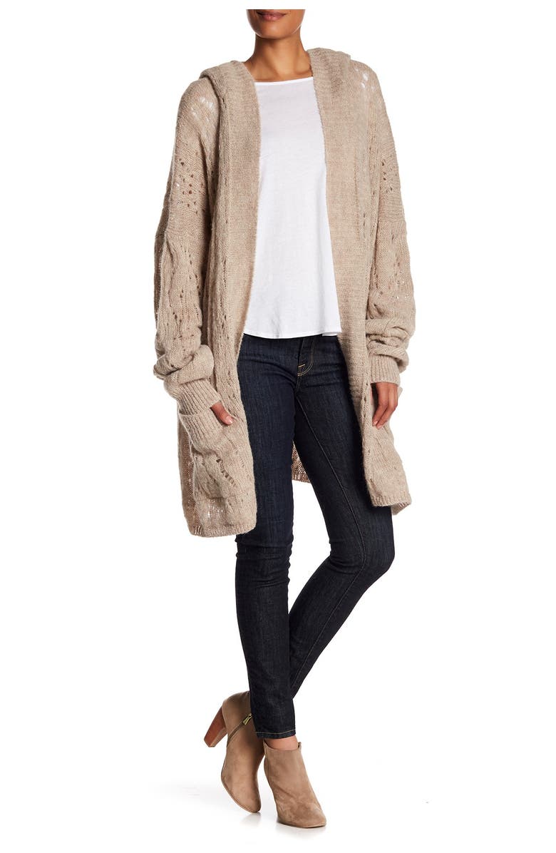 Free People Lemon Drop Hooded Cardigan, Main, color,