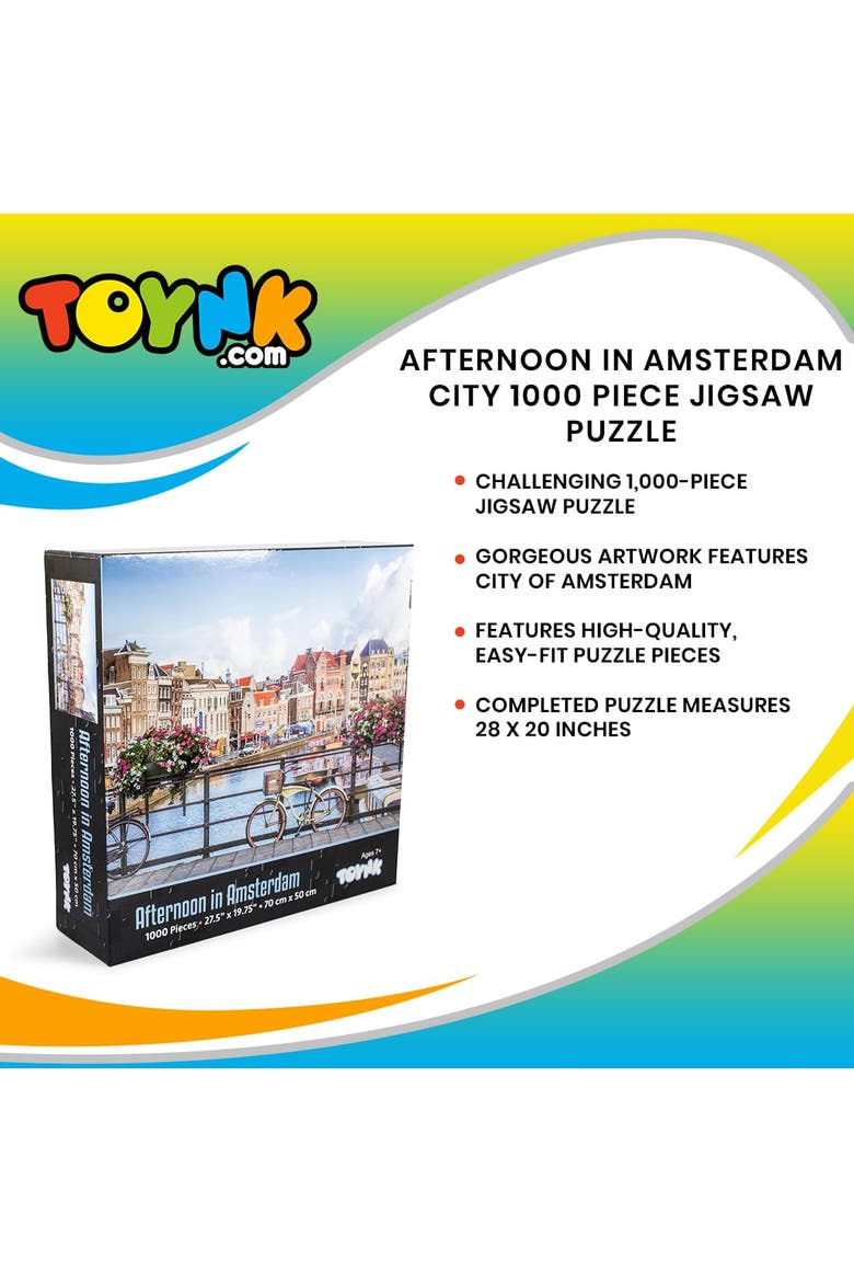 Afternoon in Amsterdam City 1000 Piece Jigsaw Puzzle, Alternate, color, Multi-Color