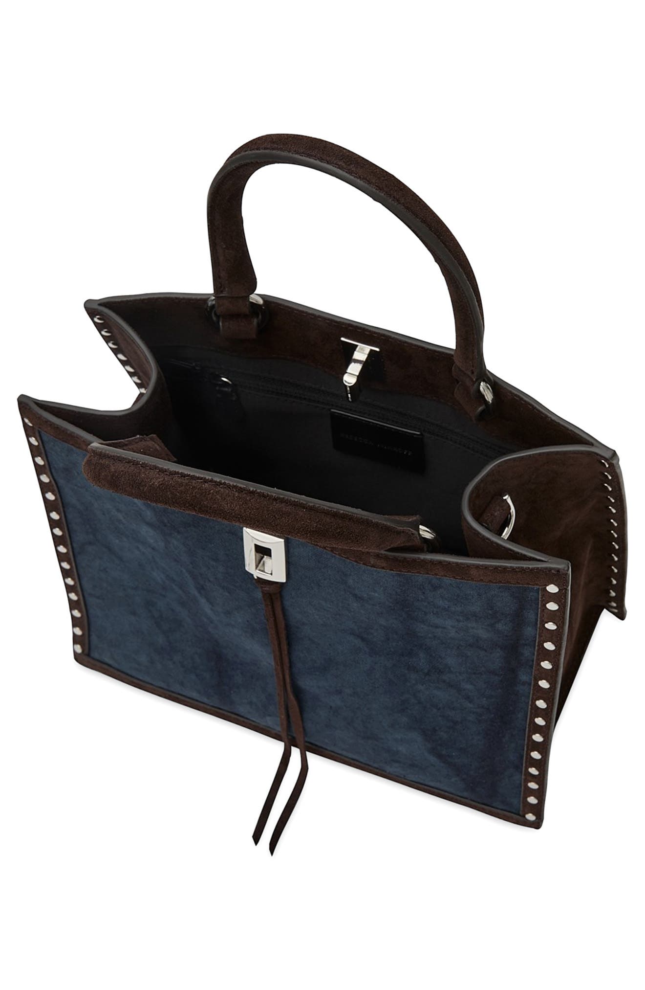 Rebecca Minkoff Darren Small Tote Bag, Alternate, color, Blue Denim/ Fondant
