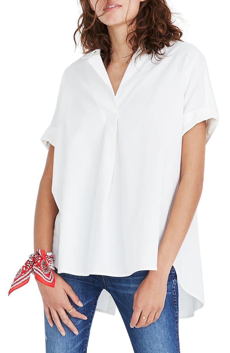 Madewell Courier Button Back Shirt, Main, color,