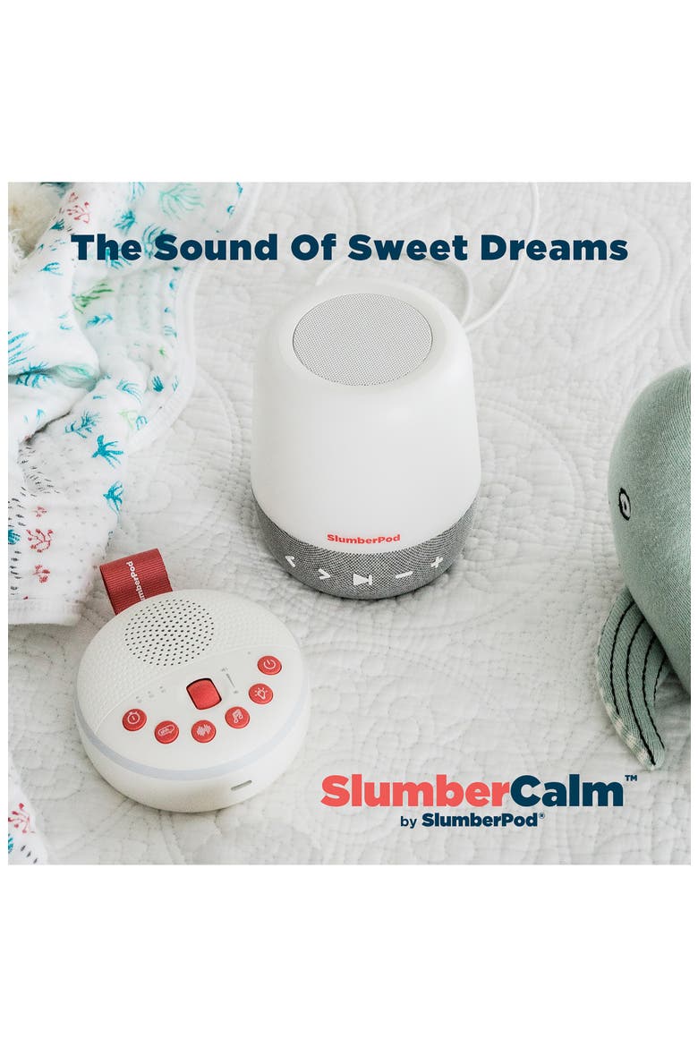 SlumberCalm Portable Sound & White Noise Machine, Alternate, color, WHITE/RED