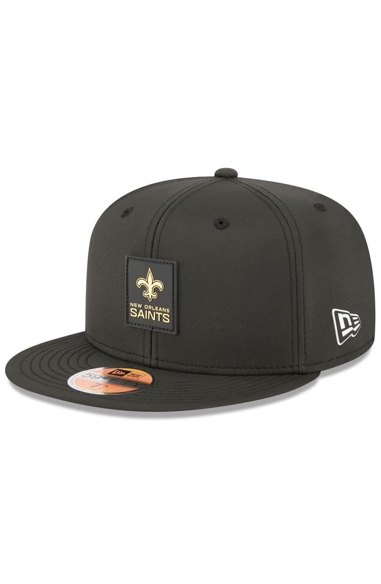 New Era Men's New Era Black New Orleans Saints 2025 Sideline 59FIFTY Fitted Hat, Main, color, Black