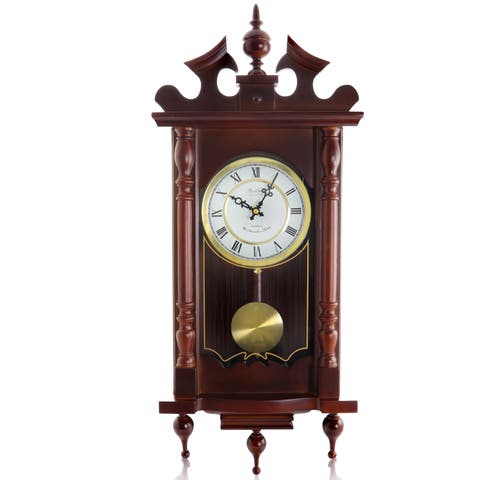 Classic 31in Chiming Pendulum Wall Clock