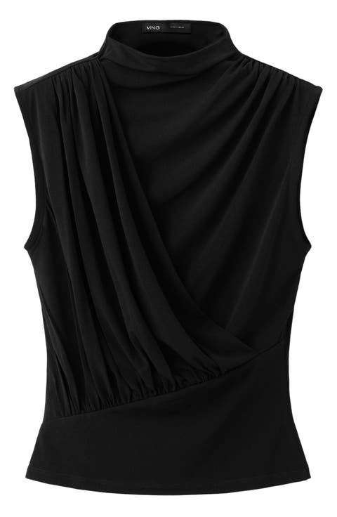 Chiffon Drape Sleeveless Top
