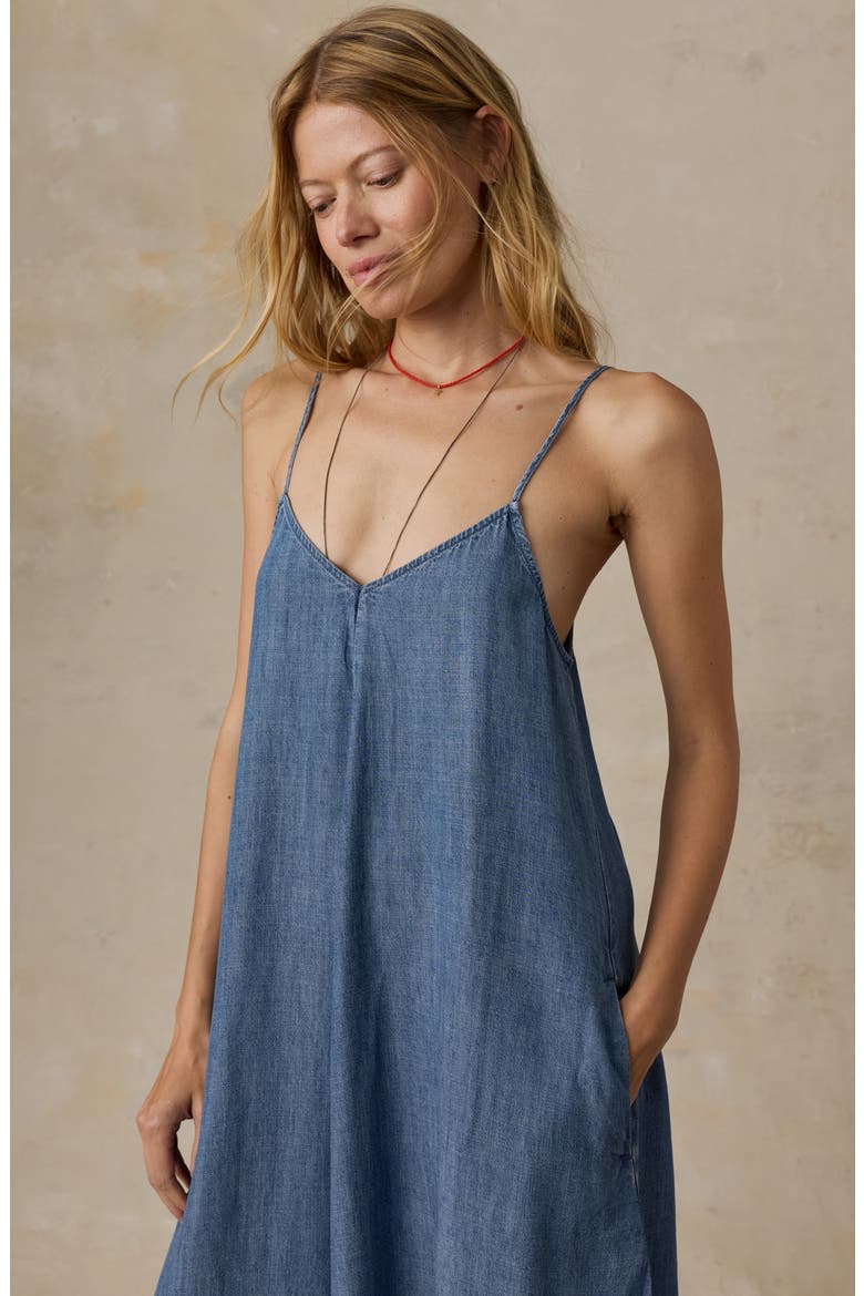 Tried & True Chambray Maxi Dress, Alternate, color, RIVER MIST WASH