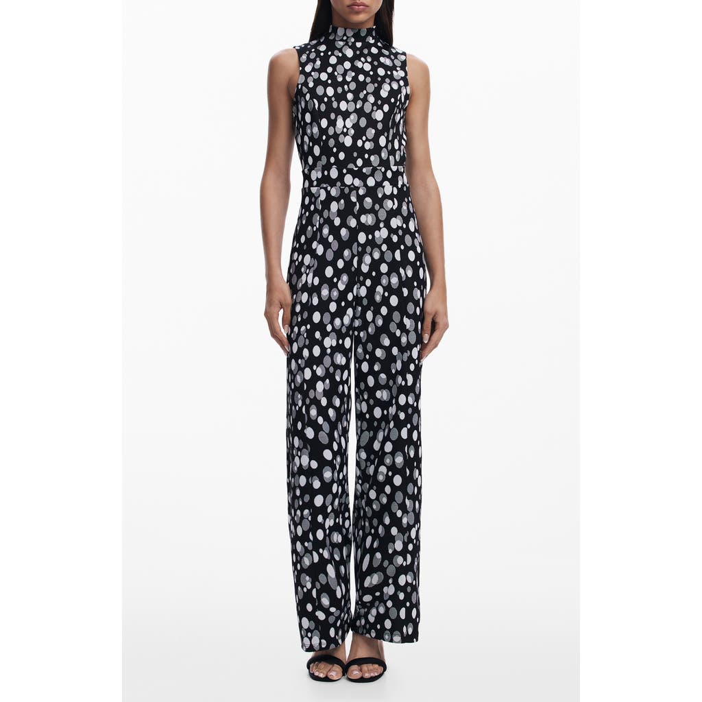 Desigual Sleeveless Jumpsuit In Black