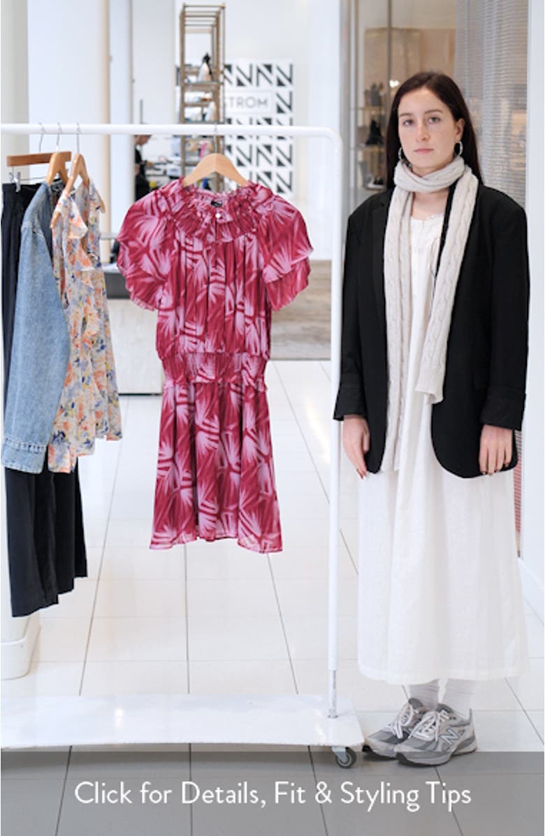 Terrin Botanical Print Ruffle Dress, sales video thumbnail