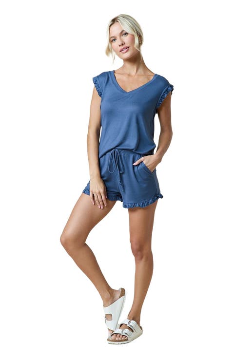 Softies Dream Ruffle Tank Top with Shorts Set