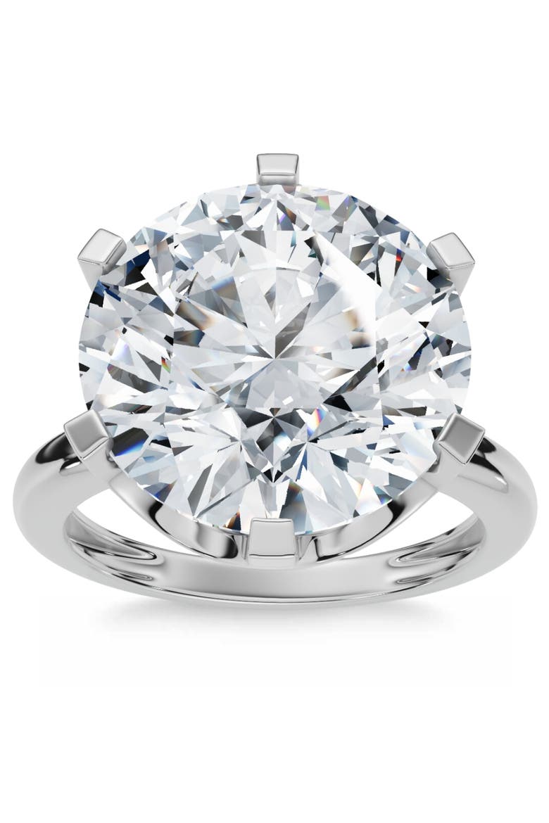 Certified 6Ct Diamond Engagement Ring Solitaire 14k Gold Lab Grown, Main, color, 14k White Gold