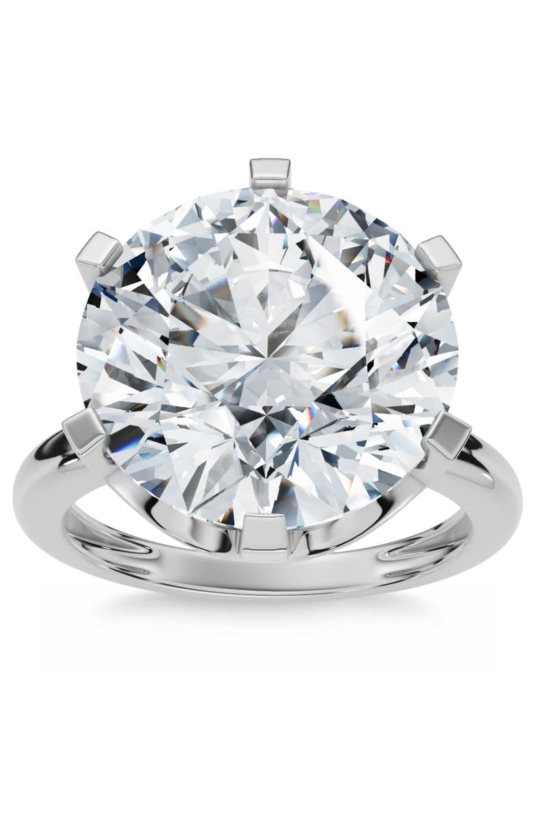 Bliss Diamond Certfied 6Ct Diamond Engagement Ring Solitaire 14k Gold Lab Grown, Main, color, 14K White Gold