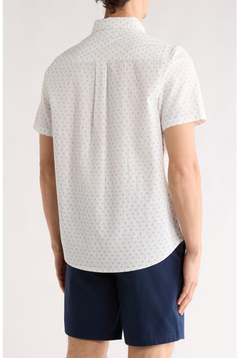 Shell Cotton Seersucker Short Sleeve Shirt, Alternate, color, WHITE SHELLS