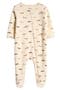 Print Cotton Footie Romper