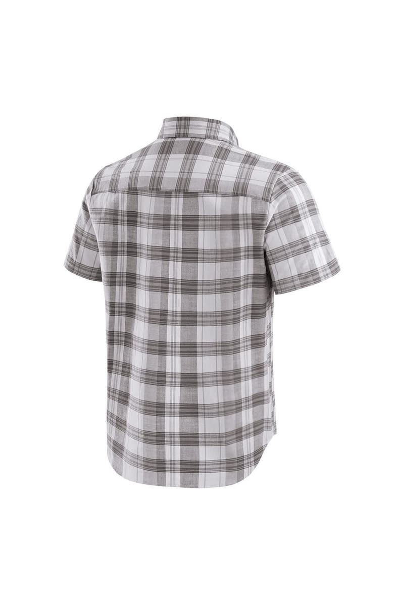 Darius Rucker Collection by Fanatics Men's Darius Rucker Collection by Fanatics Gray Las Vegas Raiders Team Plaid Short Sleeve Full-Snap Shirt, Alternate, color, Gray