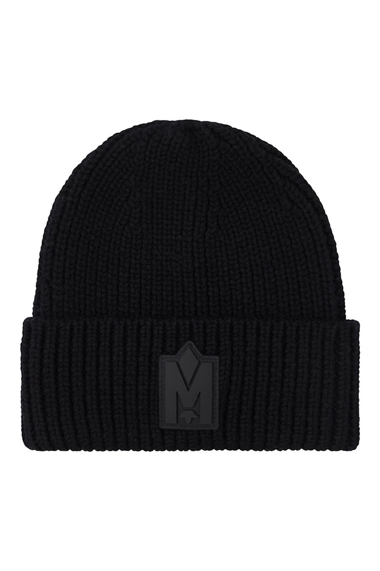 Jude Wool Blend Cuff Beanie, Main, color, BLACK