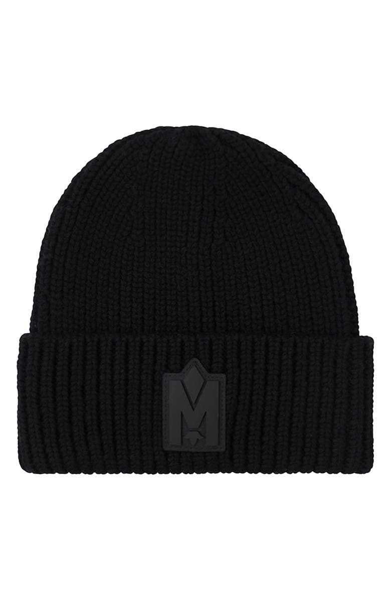 Mackage Jude Wool Blend Cuff Beanie, Main, color, Black