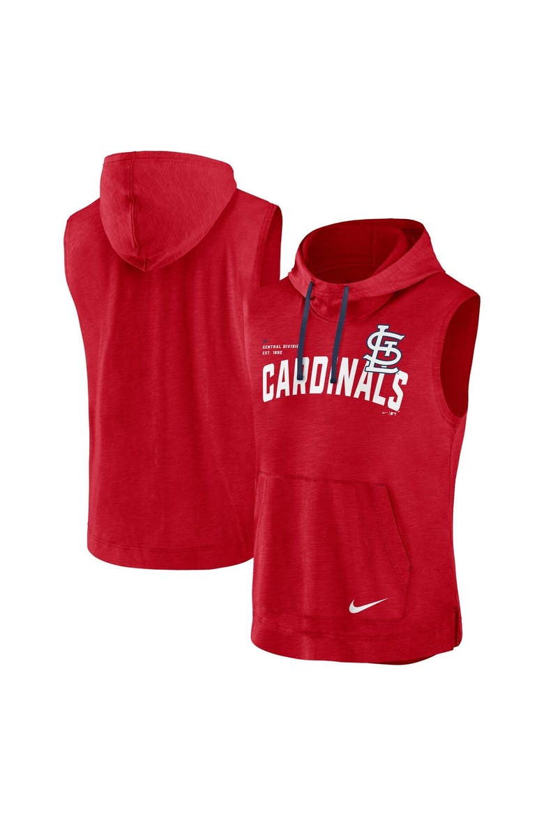 Men's Nike Red St. Louis Cardinals Athletic Sleeveless Hooded T-Shirt, Main, color, Red