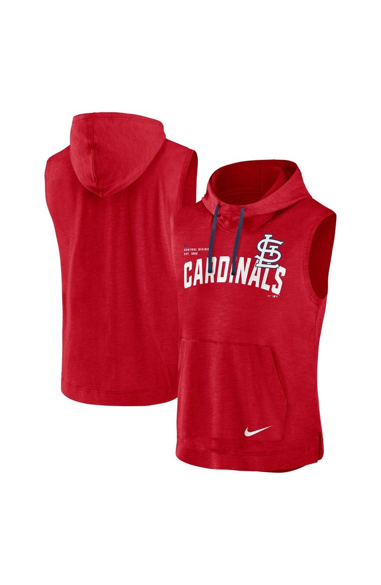Nike Men's Nike Red St. Louis Cardinals Athletic Sleeveless Hooded T-Shirt, Main, color, Red