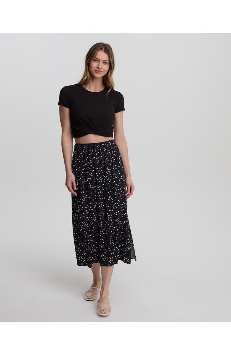 tentree Yaletown Skirt, Alternate, color, Meteorite Black/Bloom Floral