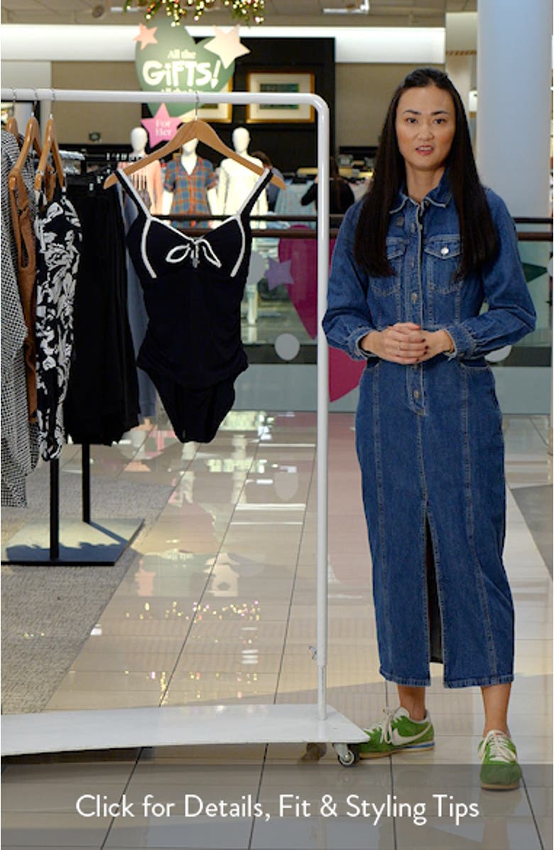 Island Cays Cabana Tie Front One-Piece Swimsuit, sales video thumbnail