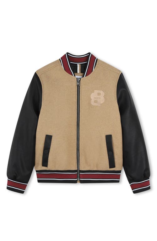 BOSS Kidswear Kids' Bomber Jacket in Cookie 