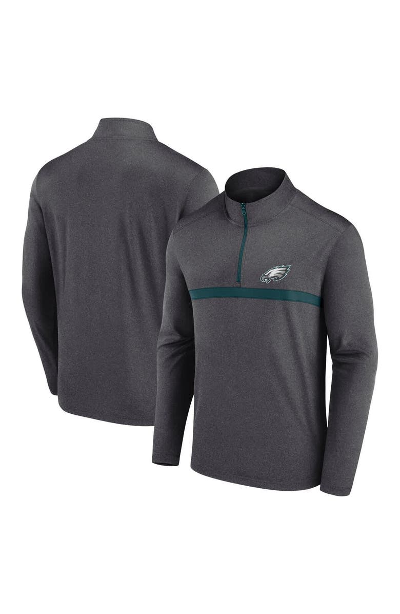 FANATICS Men's Fanatics  Midnight Green Philadelphia Eagles Head-to-Head Quarter-Zip Top, Alternate, color, 