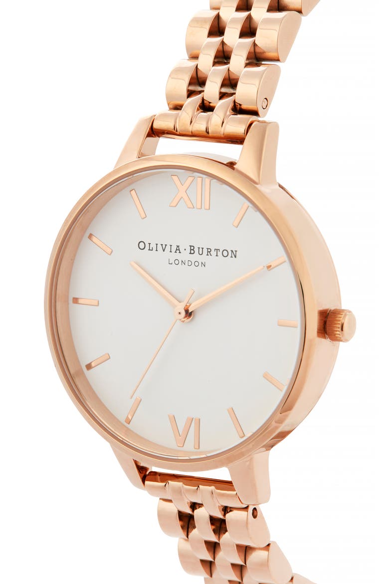 Bracelet Watch, 34mm, Alternate, color, ROSE GOLD/ WHITE/ ROSE GOLD