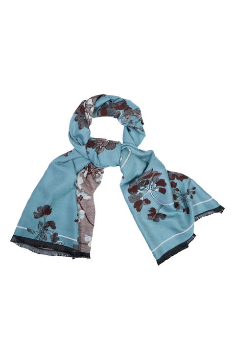 Botanical Reversible Print Scarf