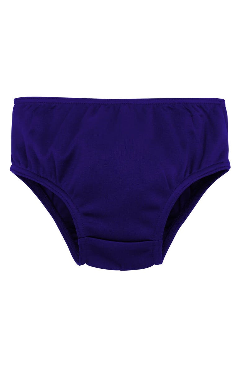 Outerstuff Girls Toddler Purple Baltimore Ravens Cheer Captain Dress with Bloomers, Alternate, color, Purple