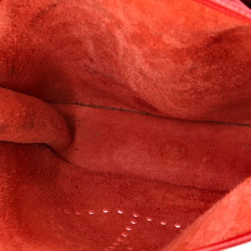 Pre-owned Hermes Hermes Evelyne Bag Gen Iii Clemence Pm In Red