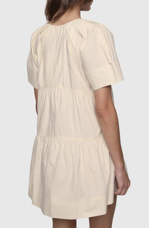 Rebecca Minkoff Vera Tiered Mini Dress In Chalk