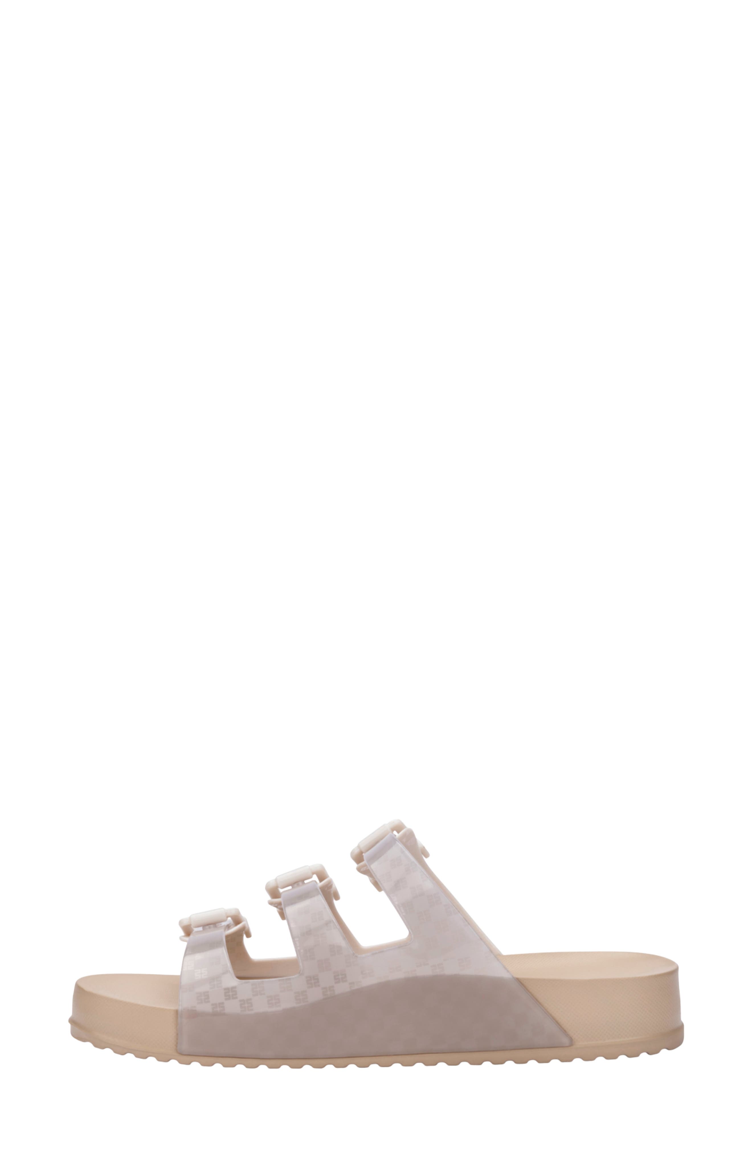 Cozy Stripes Platform Slide Sandal, Alternate, color, BEIGE/WHITE