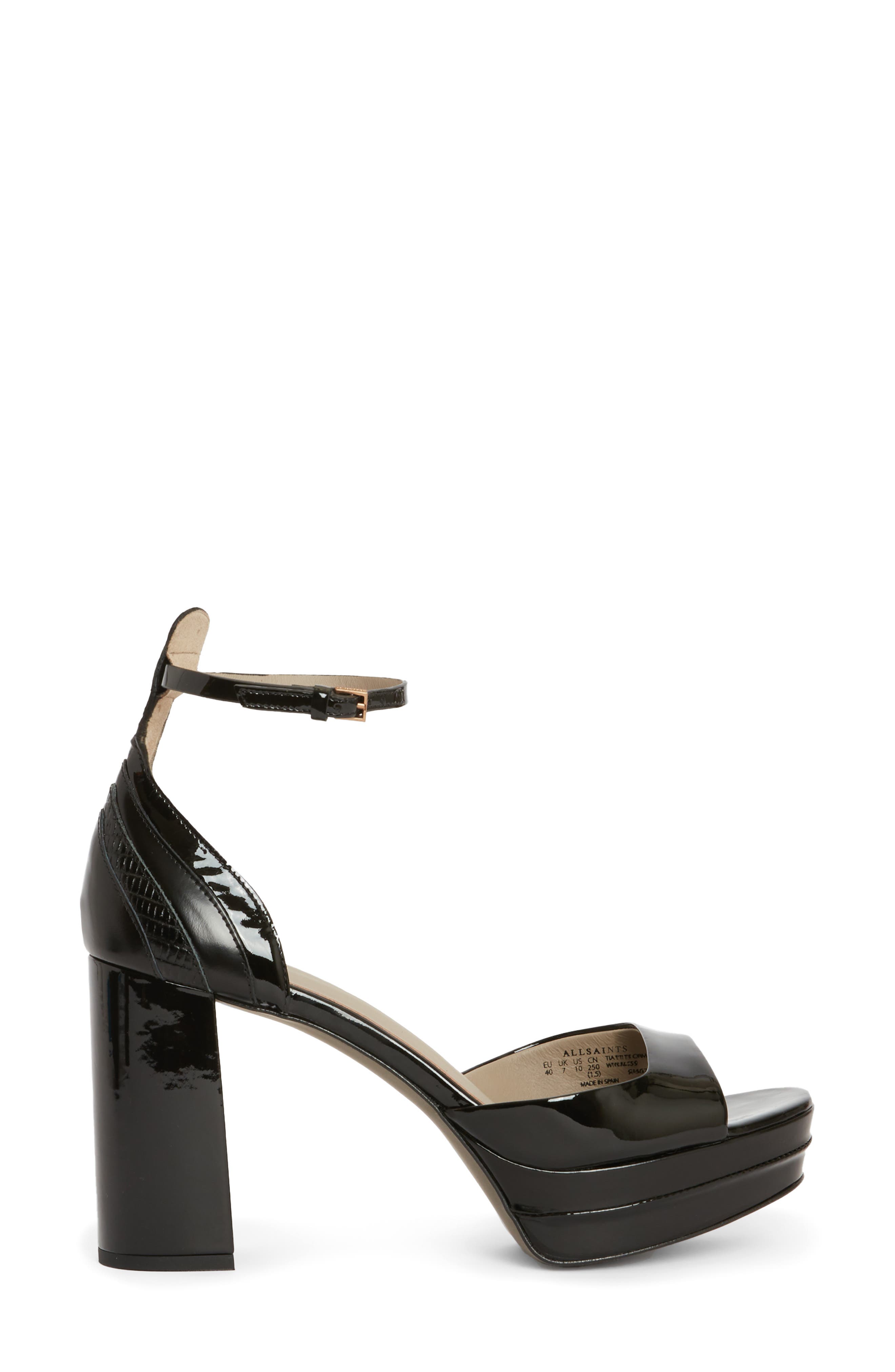 AllSaints Tia Platform Sandal, Alternate, color, 
