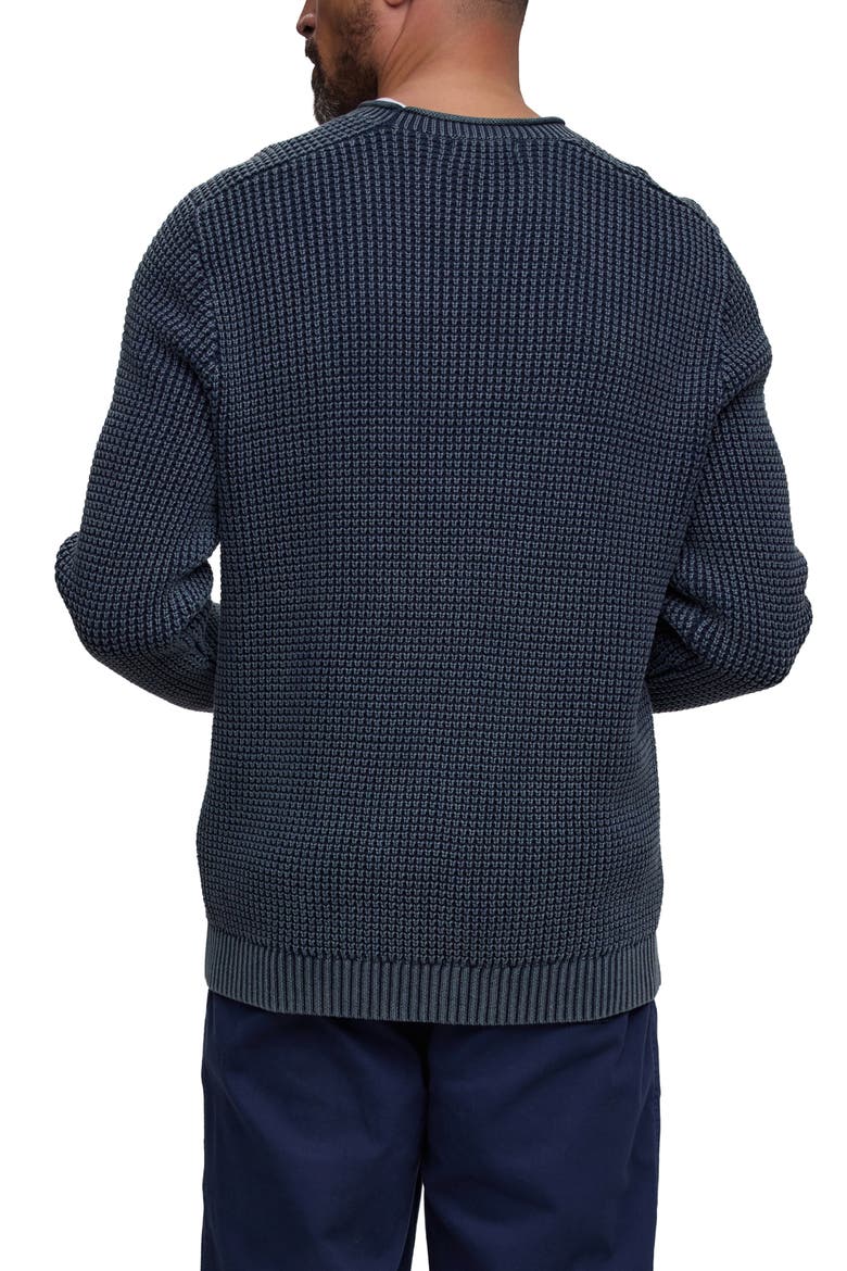 Sunbleached Roll Neck Cotton Sweater, Alternate, color, INDIGO