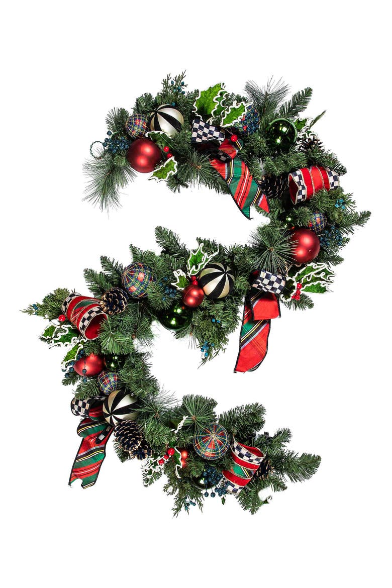 Tartastic Illuminated Christmas Garland, Main, color, GREEN