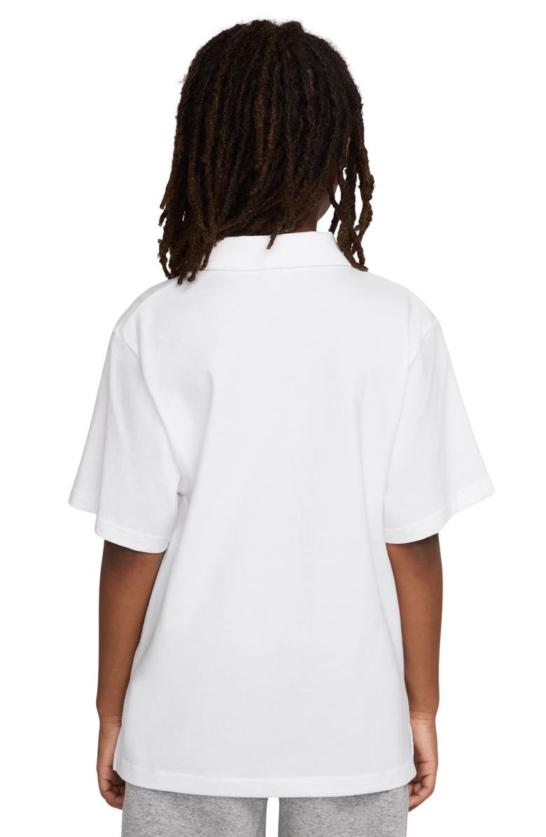 Nike Kids' Sportswear Club Solid Cotton Polo, Alternate, color, White/ Black