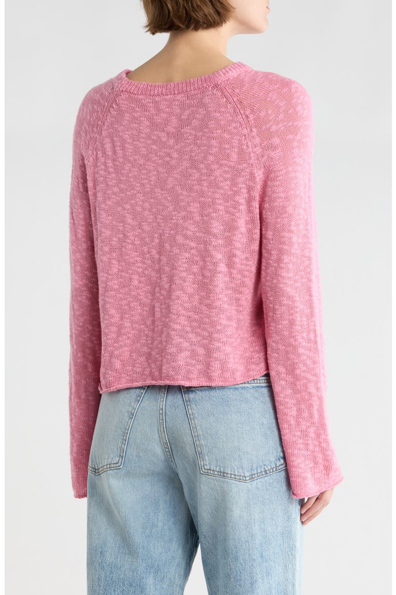 Slub Knit Long Sleeve Top, Alternate, color, PINK VACATION